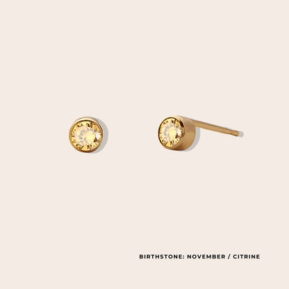 Birthstone Classic Studs November. Made from stainless steel and available in luxurious 14K gold, sleek silver, or rose gold plating, these stunning earrings feature Swarovski style crystals.