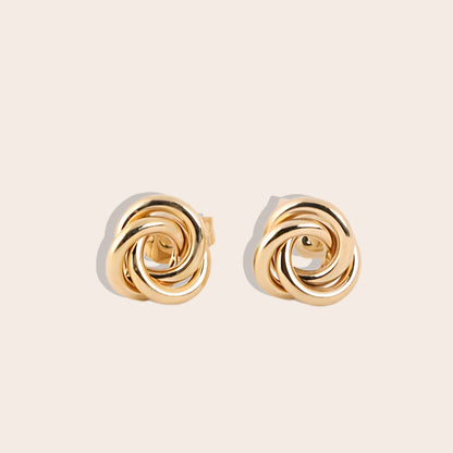 Kaur Eternal Knot Studs, crafted in 14K gold-filled splendor.