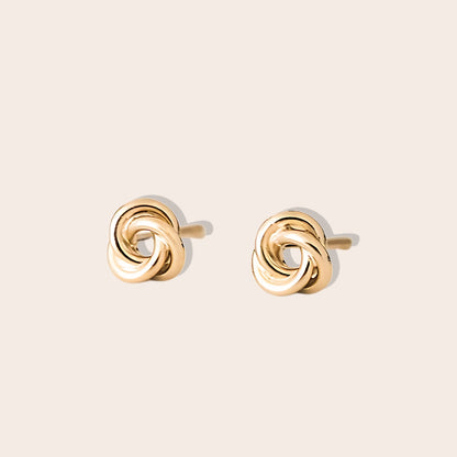 Kaur Eternal Knot Studs, crafted in 14K gold-filled splendor.