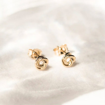 Kaur Eternal Knot Studs, crafted in 14K gold-filled splendor.